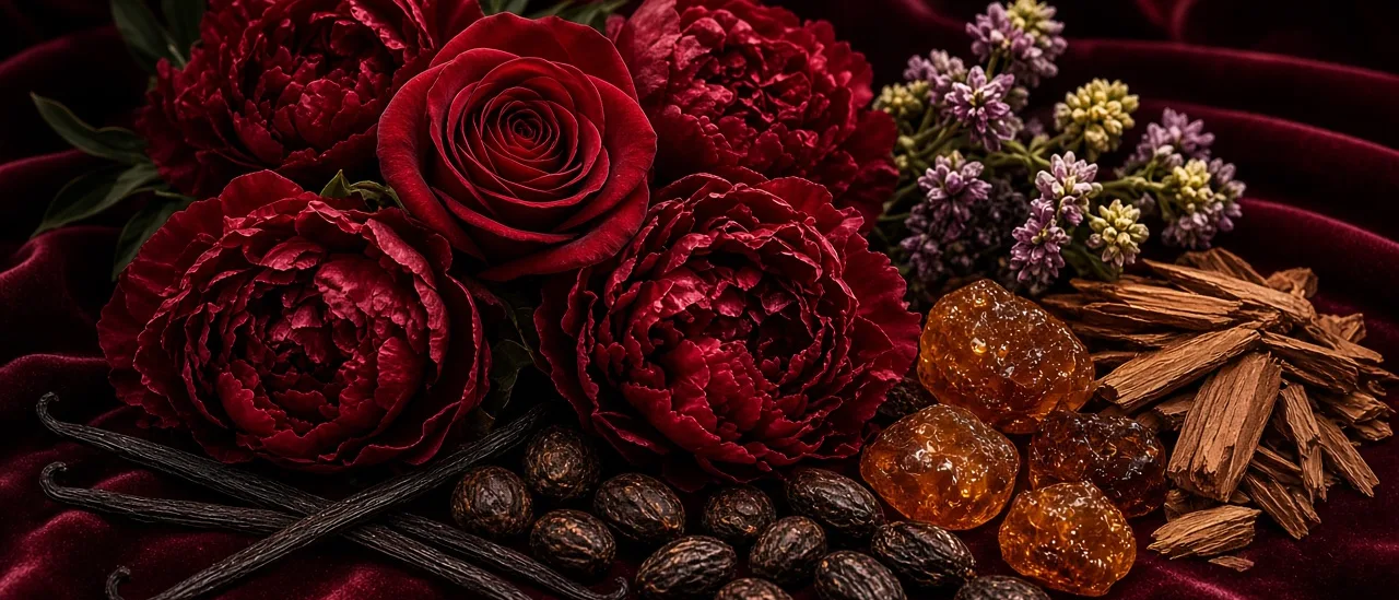 Amber Rouge — широкоформатный баннер аромата, Edgardio Chilini