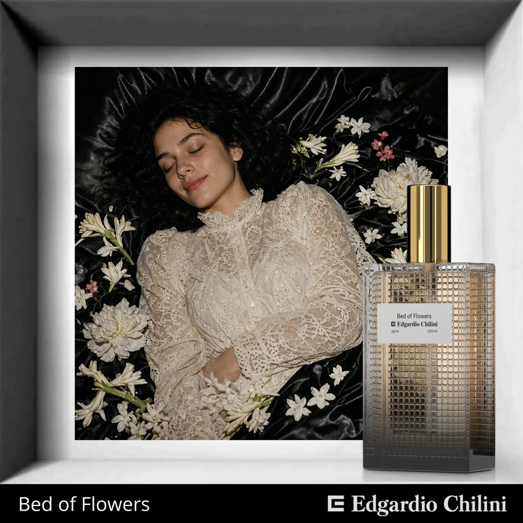 Bed of Flowers, постер, духи, 100 мл, Edgardio Chilini Bed of Flowers, постер, духи, 100 мл, Edgardio Chilini