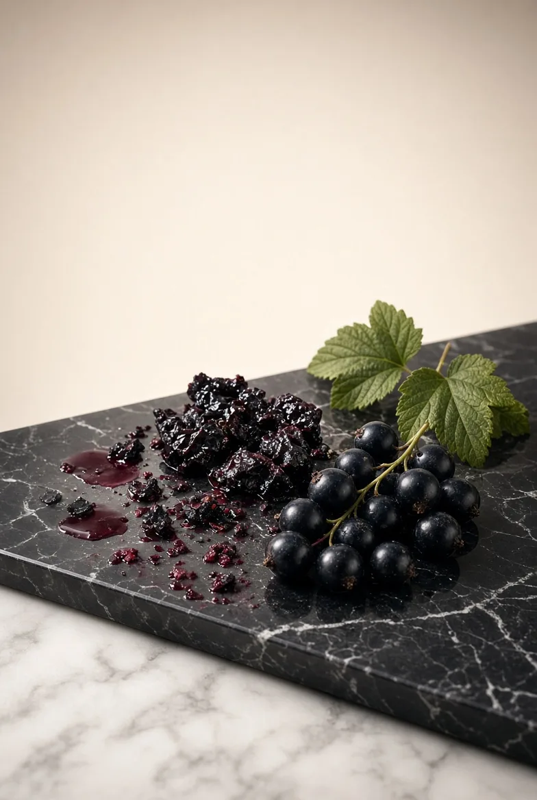 Madness Of Blackcurrant — ноты сердца пирамиды аромата, иллюстрация Edgardio Chilini