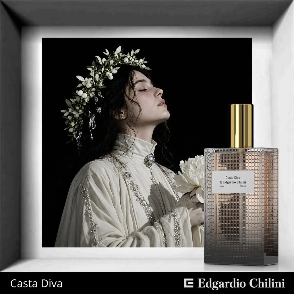 Casta Diva, постер, духи, 100 мл, Edgardio Chilini