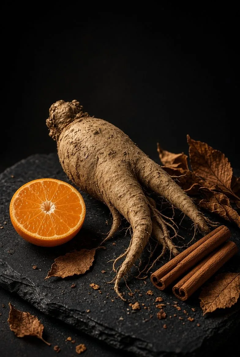 Mandragora — композиция нот пирамиды аромата, иллюстрация Edgardio Chilini
