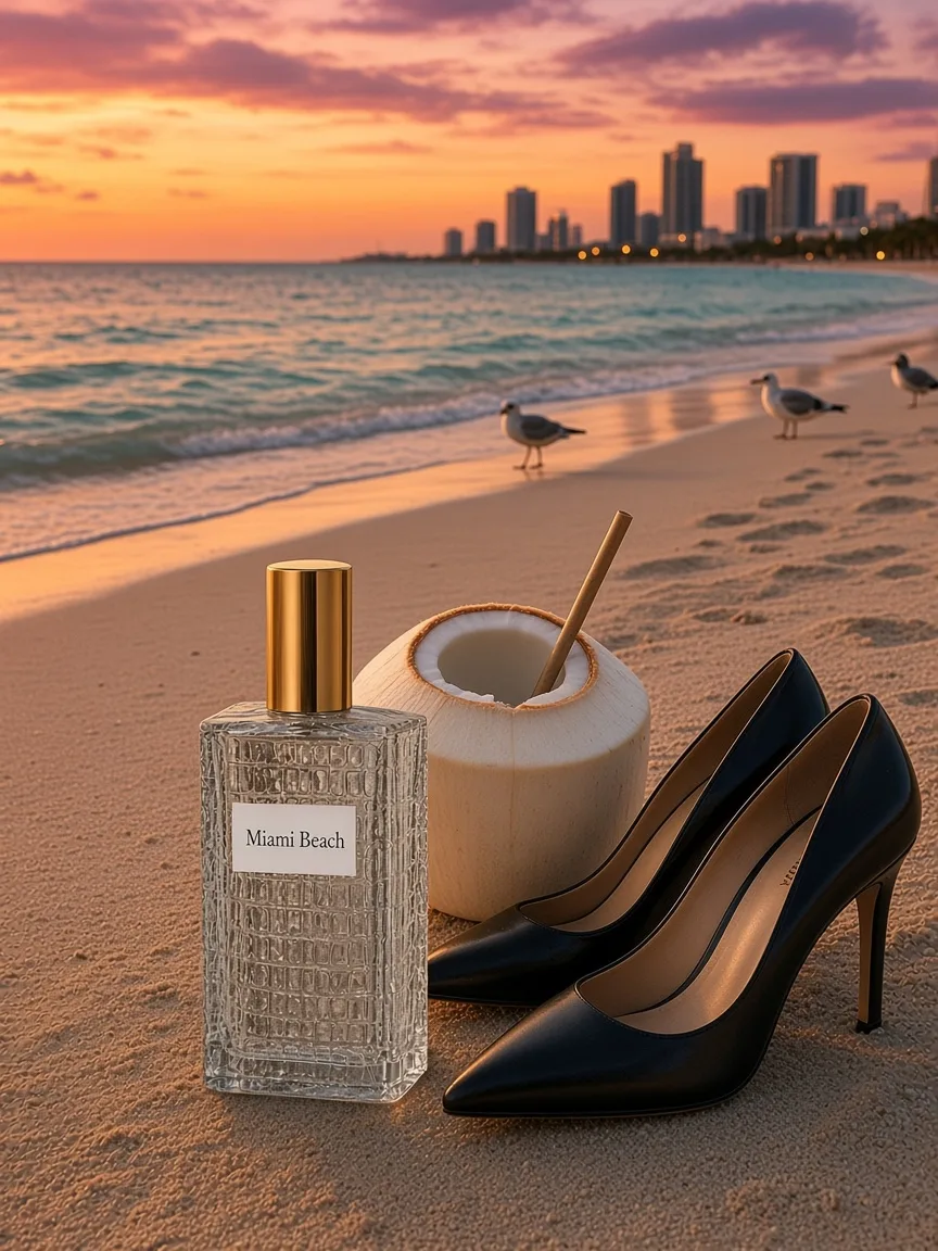 Miami Beach — художественная иллюстрация и образ парфюмерной воды, Edgardio Chilini