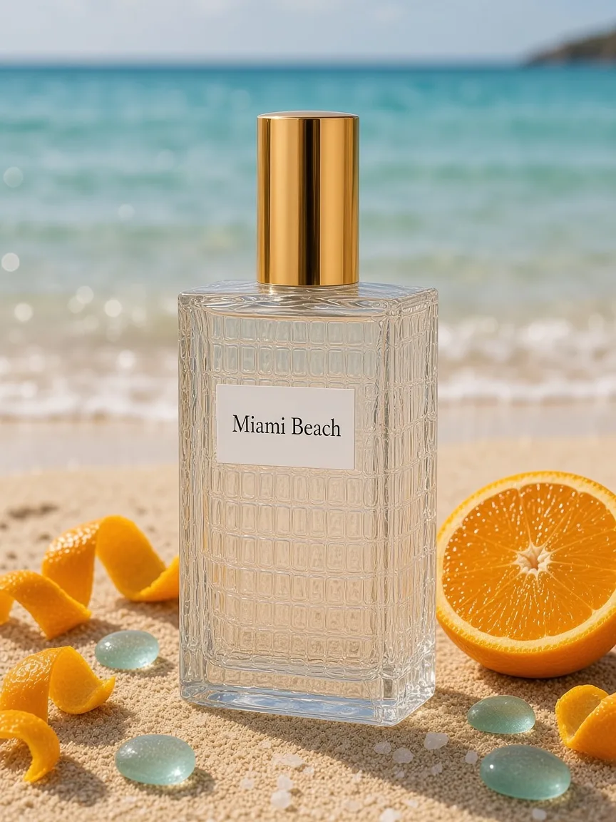 Miami Beach — верхние ноты парфюмерной воды, иллюстрация Edgardio Chilini